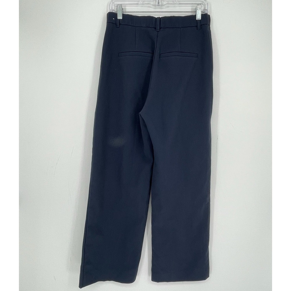 Abercrombie & Fitch Women's Navy Stretch Pleated Wide Leg Trousers Pants Size 30 - Picture 2 of 8